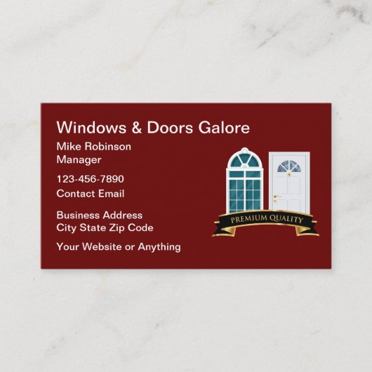 Ramen en Deuren Constructie Visitekaartjes (Voorkant)