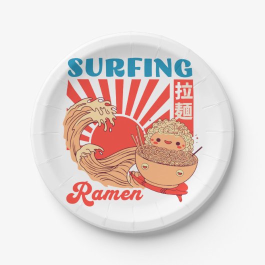 Ramen en golf papieren bordje (Voorkant)