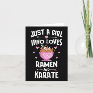 Ramen en Karate Gift Meisjes Vrouwen Kaart