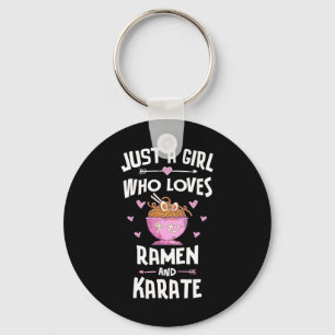 Ramen en Karate Gift Meisjes Vrouwen Sleutelhanger