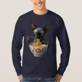 Ramen en katten Black Hairless Sphynx Cat Mannen T-shirt (Voorkant)