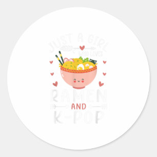 Ramen en KPop Anime Gifts voor Teen Gir Ronde Sticker