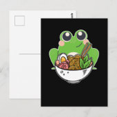Ramen en schattige kikkers van Japanse noedels ver Briefkaart (Voorkant / Achterkant)