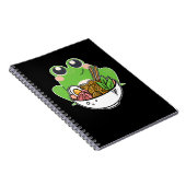 Ramen en schattige kikkers van Japanse noedels ver Notitieboek (Rechterzijde)