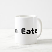 Ramen Eter - Zwarte Koffiemok met Tekst (Voorkant rechts)