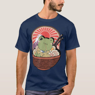 Ramen Frog Bowl Japanse noedels cute Frog Eating T-shirt