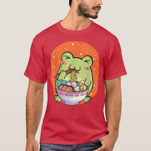 Ramen Frog Kawaii Frog Eating Ramen Frog Noodle T-shirt