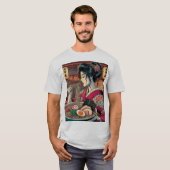 Ramen & Geisha - Ukiyo-e Style Art" T-shirt (Voorkant volledig)