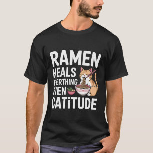 Ramen geneest alles zelfs katshouding Mooie Noedel T-shirt
