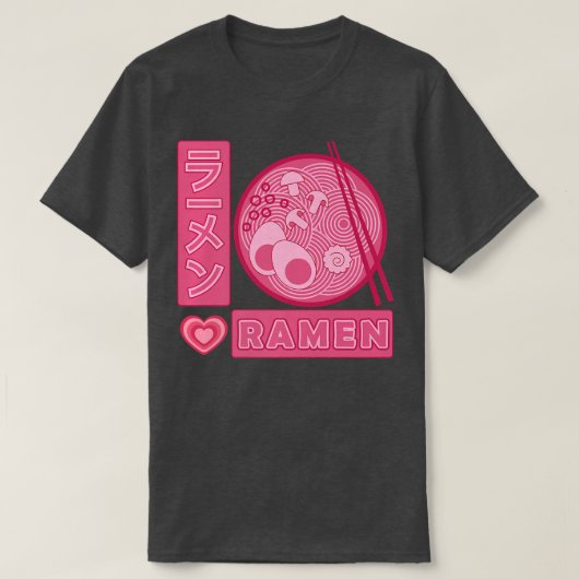Ramen Girl houdt van Anime Ramen Japans T-shirt (Design voorkant)