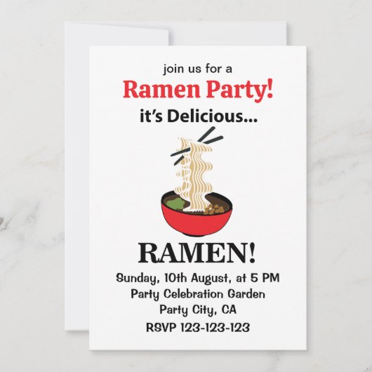 Ramen Het is een heerlijke Ramen Kaart (Voorkant)