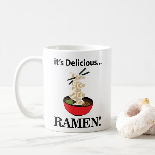 Ramen Het is een heerlijke Ramen Koffiemok (Met donut)