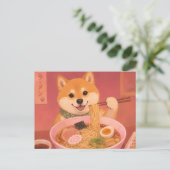 Ramen hond briefkaart (Staand voorkant)