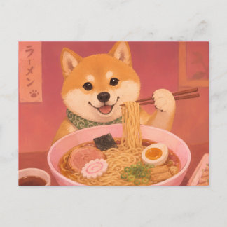 Ramen hond briefkaart