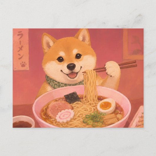 Ramen hond briefkaart (Voorkant)