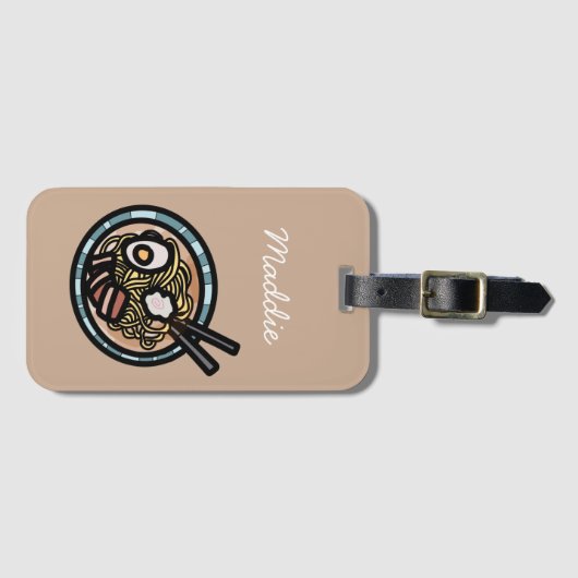 Ramen houdt van schattig Japans Bagagelabel (Voorkant (horizontaal))