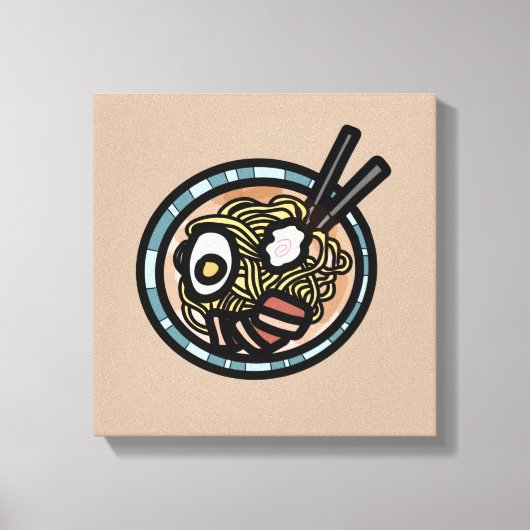 Ramen houdt van schattig Japans Canvas Afdruk (Voorkant)