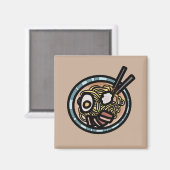Ramen houdt van schattig Japans Magneet (Voorkant / Achterkant)