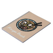 Ramen houdt van schattig Japans Notitieboek (Linkerzijde)