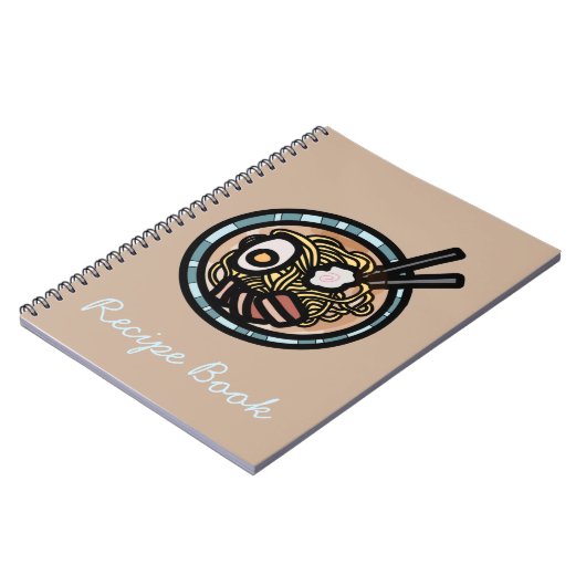 Ramen houdt van schattig Japans Notitieboek (Linkerzijde)