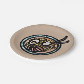 Ramen houdt van schattig Japans Papieren Bordje (Gekanteld)