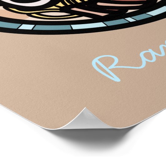 Ramen houdt van schattig Japans Poster (Hoek)