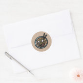 Ramen houdt van schattig Japans Ronde Sticker (Envelop)