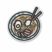 Ramen houdt van schattig Japans Sticker (Voorkant)