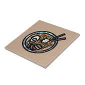Ramen houdt van schattig Japans Tegeltje (Zijkant)