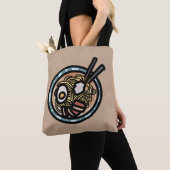 Ramen houdt van schattig Japans Tote Bag (Dichtbij)