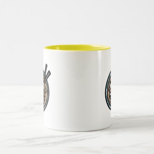 Ramen houdt van schattig Japans Tweekleurige Koffiemok (Center)