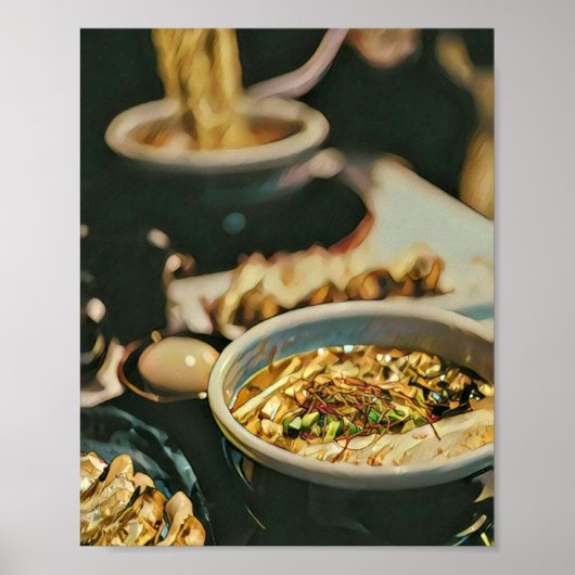 Ramen-illustraties Poster (Voorkant)