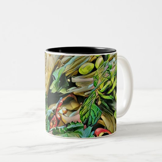 Ramen-illustraties Tweekleurige Koffiemok (Voorkant rechts)