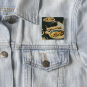 Ramen-illustraties Vierkante Button 5,1 Cm (In situ)