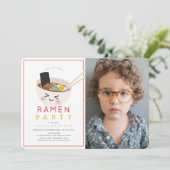 Ramen Japanese Chinese Noodle Kind foto verjaardag Kaart (Staand voorkant)