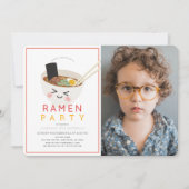 Ramen Japanese Chinese Noodle Kind foto verjaardag Kaart (Voorkant)