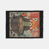 Ramen Japanese Graphic Tees Red Panda Anime Shirts Fleece Deken (Voorkant (Horizontaal))