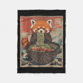 Ramen Japanese Graphic Tees Red Panda Anime Shirts Fleece Deken (Voorkant)