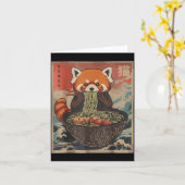 Ramen Japanese Graphic Tees Red Panda Anime Shirts Kaart (Gele Bloem)