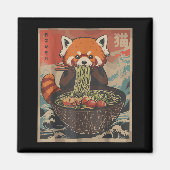 Ramen Japanese Graphic Tees Red Panda Anime Shirts Magneet (Voorkant)