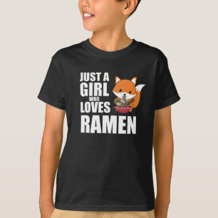 Ramen Japanner nodle Cute Fox Eats Ramen T-shirt