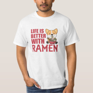 Ramen Japanners Noodles Sweet Corgi Eats Ramen T-shirt