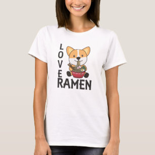 Ramen Japanners Noodles Sweet Corgi Eats Ramen T-shirt