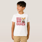 Ramen Japanners Noodles Sweet Corgi Eats Ramen T-shirt (Voorkant volledig)
