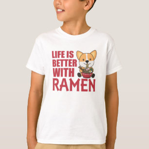 Ramen Japanners Noodles Sweet Corgi Eats Ramen T-shirt
