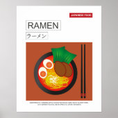 Ramen, Japans eten, Vector Style Wall Art Poster (Voorkant)