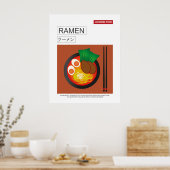 Ramen, Japans eten, Vector Style Wall Art Poster (Keuken)