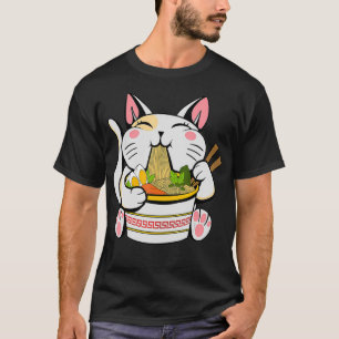 Ramen Japans Kawaii Cat Anime T-shirt