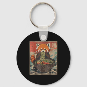 Ramen Japanse Grafische T-shirts Rode Panda Anime- Sleutelhanger