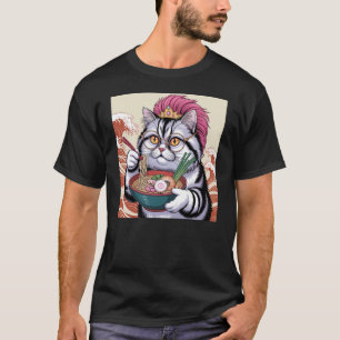 Ramen Japanse Kawaii Anime Dames Heren Retro Prin T-shirt